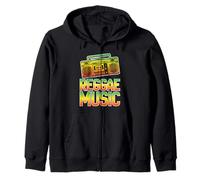 Reggae Music Lover Retro Rasta Diseño Jamaicano Sudadera con Capucha