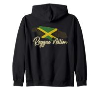 Reggae Nation Jamaica Island Design Bandera Jamaicana Rasta Sudadera con Capucha