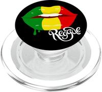 Reggae Ropa para Mujer, Rastafarian Flag Lips, Reggae PopSockets PopGrip para MagSafe