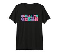 Reggaeton Queen para Mujer, Retro, Vintage, Ondulado, Groovy Camiseta Premium