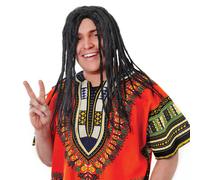 Reggie Adulto Hombre Reggae Peluca Rastas Rasta Bob Marley Accesorio de Disfraz