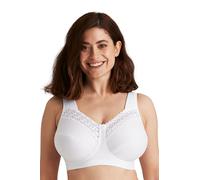 Reggiseno di Cotone Comodo Senza Ferretto Miss Mary Broderie Anglaise 120E White