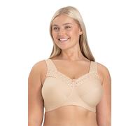 Reggiseno di Cotone Comodo Senza Ferretto Miss Mary Broderie Anglaise 95E Beige