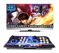 RegiisJoy 32000 Mini Pandoras Box 78S para consola de juegos de arcade infantil para 4 jugadores, juego modificado mágico 3D, función de búsqueda de guardar, eliminar trucos, lista de favoritos, combo