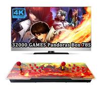 RegiisJoy 32000 Pandoras Box 78S - Consola de juegos de arcade retro, juego modificado mágico 3D para 4 jugadores, función de búsqueda de guardar, eliminar trucos, lista de favoritos, combo de un
