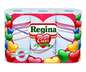 Regina Papel de Cocina Di Cuori - Paquete de 6 x 3 Rollos