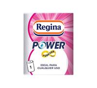 Regina Power Papel de Cocina - 1 Rollo Aún Más Largo, 340 Hojas de 2 Capas, Adecuado para Limpiar Superficies Domésticas, Embalaje Reciclable, Papel 100% Certificado FSC