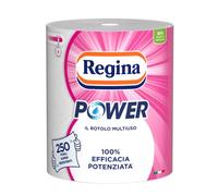Regina Power - Papel multiusos, 250 hojas de 2 capas, ideal para la limpieza de cualquier superficie, embalaje reciclable, papel 100% certificado FSC, 1 rollo