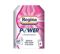 Regina Power Papel multiusos | 6 rollos | 250 hojas de 2 capas | Ideal para la limpieza de cualquier superficie | Embalaje reciclable | Papel 100% certificado FSC