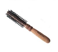 Regincós - Cepillo redondo - Madera Corcho Eco - E.Cork Black 824 Natural - Profesional - Hecho a mano - Small