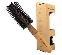 Regincós - Cepillo redondo - Madera Corcho Eco - E.Cork Black 840 Natural - Profesional - Hecho a Mano - Mediano