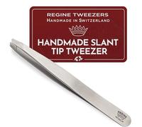 Regine Switzerland Pinzas Slant Tip | 100% hecho a mano | Grado quirúrgico de acero inoxidable | Depilación profesional de precisión y cejas