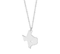 Región De Texas, Collar De Mapa De Ee. Uu., Con Límites Nacionales De Ciudades, Patrón Hueco Vintage, Collar Personalizado Con Colgante Patriótico De Contorno De Joyería De Mapa De La Región De