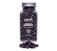 Regional Co | Bayas De Enebro Secas en Taro De Cristal 65 Gr - Sabor Aromático Y Ligeramente Amargo, Ideal Para Guisos Y Estofados - Ingrediente Clave En Ginebra Y Para Mixología