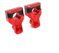 regiones Abrazadera elevadora de Manillar Adaptador Montaje Motocicleta CNC 22mm para Kawasaki 7/8"(Rojo)