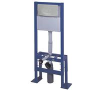 Regiplast 30650B - Elemento wc pre-pared, con recubrimiento de polvo, autoportante, 2-ras, 6.3 l, blanco