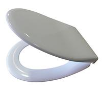 Regiplast B3 - Asiento declipsable, desde thermodur, bisagras de acero inoxidable, ajustable, cierre suave, blanco