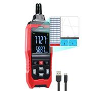 Registrador de Datos de Humedad y Temperatura, Psicrómetro Digital HVAC, Termómetro de Bulbo Húmedo, 4000 Registros, Pantalla LCD Grande, Alarma Sonora/Visual, Punto de Rocío, Exportación de Datos