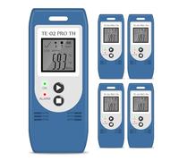 Registrador de datos de temperatura y humedad ThermElc TE-02 Pro TH, informes PDF/CSV generados automáticamente, registrador de datos para almacenamiento médico, alarma visual de temperatura