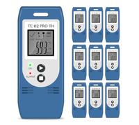 Registrador de datos de temperatura y humedad ThermElc TE-02 Pro TH, informes PDF/CSV generados automáticamente, registrador de datos para almacenamiento médico, alarma visual de temperatura