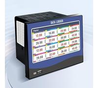 Registrador de datos sin papel multicanal, registrador industrial con pantalla táctil de 7" for monitoreo de corriente, voltaje, presión y flujo en pruebas e inspección industriales(12 Channels)