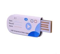 Registrador digital de datos de temperatura USB para transporte de cadena de frío 30-70C Rango IP65 Resistente al polvo y al agua 14400 Memoria PDF Exportación 3V Alimentado