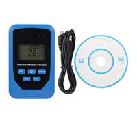Registrador Digital de Temperatura y Humedad, Termohigrómetro Multifuncional con Almacenamiento de Datos y Pantalla Retroiluminada - Alta Precisión, Alarma de Batería Baja, Ideal