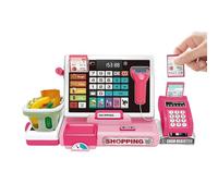 Registradora Infantil con Escáner | Juego de Simulación de Supermercado,Registradora de Aprendizaje Que Incluye Escáner y Calculadora | para Edades de 4 a 6 Años Aprendizaje de Matemáticas Cumpleaños