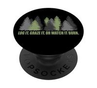 Registrarlo, pastarlo o Ver cómo se Quema, Ayuda a prevenir Incendios forestales PopSockets PopGrip Adhesivo