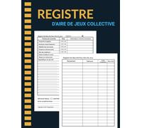 Registre d'aire de jeux collective: Registre pour le suivi des aires de jeux et de maintenance