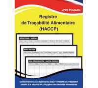 Registre de Traçabilité Alimentaire (HACCP): Conformément aux règlements (CE) n°178/2002 et n°852/2004 relatifs à la sécurité et à l’hygiène des denrées alimentaires