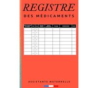 Registre des médicaments assistante maternelle: Carnet de suivi des soins médicaux et des traitements dispensés aux enfants accueillis