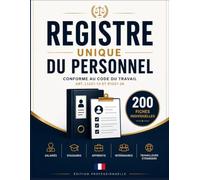 Registre Unique du Personnel Obligatoire 2026 - 200 Fiches A4 - CDI CDD Intérim Stagiaire Apprenti Étranger - Conforme Code du Travail: 200 fiches ... Apprenti Stagiaire Conforme Code du Tra