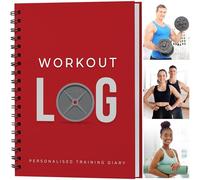 Registro de actividad física - Planificador de entrenamiento - Tamaño A5, Energy Red - Diario de entrenamiento - Establecimiento de objetivos para culturismo - por Workout Log