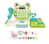 Registro De Cajero Para Niños - Registro De Caja De Juguetes Interactivo - Calculadora De Juego Falso Envolvente | Registro De Caja De Supermercado Para Niños Para Niños Sho Registrado De Cas