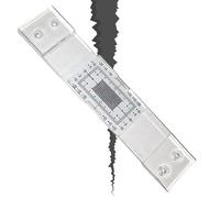 Registro De Grietas - Acrílico 10x3x0,9cm | Instrumento De Medición Para Esquinas | Dispositivo Transparente Analógico | Medidor Horizontal Para Vigilar Deformaciones Y Grietas En Muros De Construcció