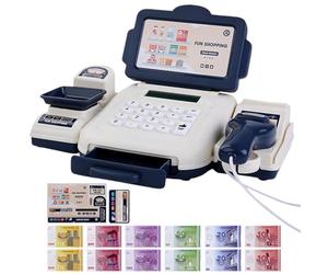 Registro De Juguete - ABS 23X15X6.5Cm 320G | Juego de Tienda de Compras con escáner Interactivo | Calculadora de Compras hasta Juego de simulación Educativo | Niños Niñas Niños Interior Al Aire Libre
