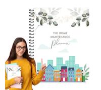 Registro de mantenimiento del equipo | Libro de mantenimiento del equipo | Libro de mejora mensual para el hogar | Agenda versátil para el registro de equipos e inspección de instalaciones