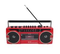 Registro de Reproductor de Cassette Retro, Estéreo de Radio Am/FM/SW con Altavoz Bluetooth, AC o Batería, Reproductor de Cintas de Caseta Vintage (Enchufe de la UE)