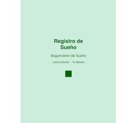 Registro de Sueño Diario de Seguimiento del Sueño Letra Grande para Personas Mayores (12 Meses)