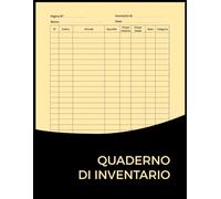 Registro di Inventario: Organizzazione e Controllo delle Scorte in un Unico Strumento | 120 Pagine - 21,59 x 27,94 cm