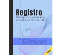 Registro Huéspedes y Viajeros, viviendas vacacionales: Registra más de 200 huéspedes, a tres registros por página. Cumple con el RD 933/2021 y SES ... o vacacionales. Ideal para superhost.