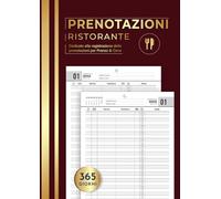 Registro Prenotazioni Ristorante 2026: Agenda giornaliera con 2 pagine per giorno (Pranzo e Cena) | Ideale per ristoranti, bistrò, caffetterie - Grande formato A4