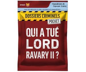 Registros Criminales Pocket - ¿Quién mató a Lord Ravary II? Asesinato en el mundo de las carreras de caballos - Juego de investigación de cartas - Juego de viaje y de bolsillo - Regalo para familiares