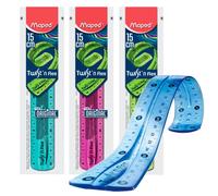 Maped Regla Twist'n Flex 279110, irrompible y flexible, 15 cm, colores surtidos