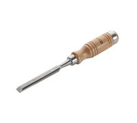 Regla 35 mm con mango de madera, ideal para trazar líneas precisas y realizar mediciones en trabajos de carpintería y diseño técnico.