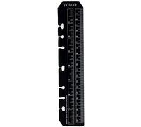 Regla A5, marcador de página de plástico de regla de marcadores, buscador de la página de la regla de la página de bolsa para el manual del cuaderno de 6 hoyos de tamaño A5, negro