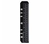 Regla A5 SENRISE - Regla de plástico negro para cuaderno de 6 anillas recargables, organizador de cuadernos