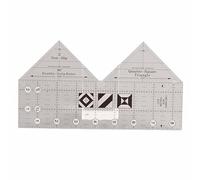 Regla acrílica de doble tira con guía de corte triangular para diseñadores, creadores de patrones y costureras (90 grados - 8 pulgadas)
