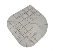 Regla acrílica para acolchado de 15 x 15 cm, plantilla de costura antideslizante con rejilla transparente para una alineación precisa de la tela